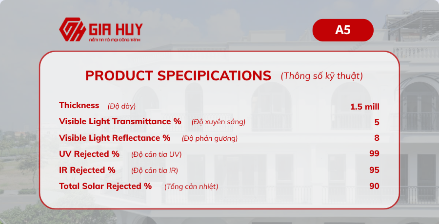 thông số phim A5